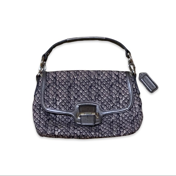 Coach Handbags - COACH Snake Print Handbag with Crossbody Option